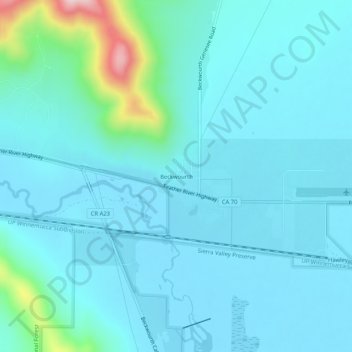 Beckwourth topographic map, elevation, terrain