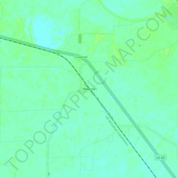 Moscow topographic map, elevation, terrain