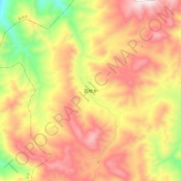 Nidi topographic map, elevation, terrain