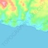 Zipolite topographic map, elevation, terrain