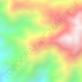 Gunung Ali topographic map, elevation, terrain