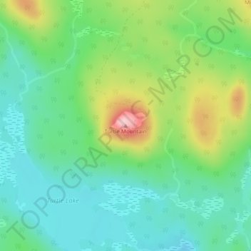 Turtle Mountain topographic map, elevation, terrain