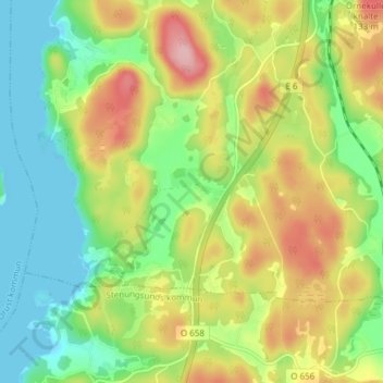 Branseröd topographic map, elevation, terrain