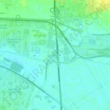 Località Aurno topographic map, elevation, terrain