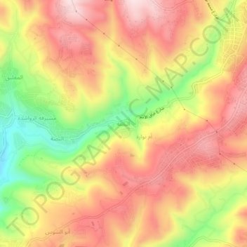 Al-Bassah topographic map, elevation, terrain