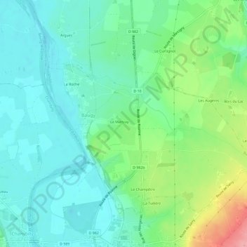 Le Martray topographic map, elevation, terrain