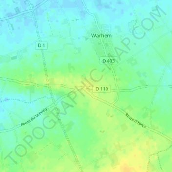 Haeghe Meulen topographic map, elevation, terrain