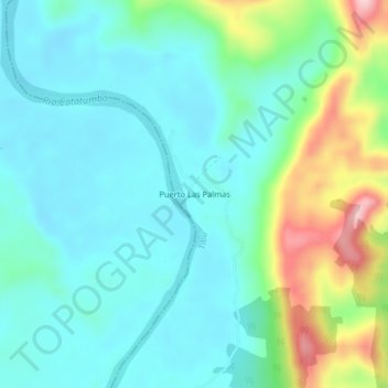 Puerto Las Palmas topographic map, elevation, terrain
