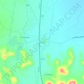 Bocas topographic map, elevation, terrain