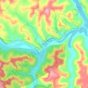 Scranton topographic map, elevation, terrain