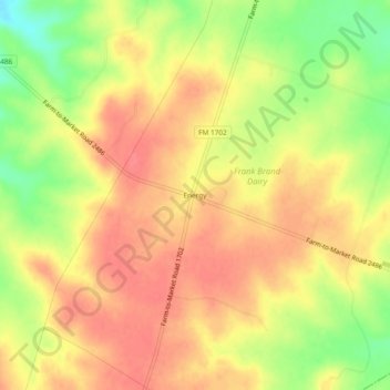 Energy topographic map, elevation, terrain