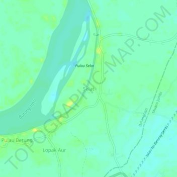 Selat topographic map, elevation, terrain