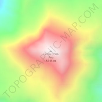 Cerro Doña Ana topographic map, elevation, terrain