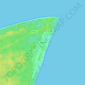 Kolka topographic map, elevation, terrain