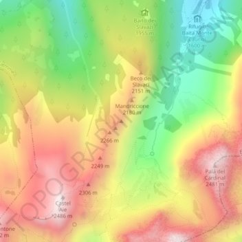 Camin topographic map, elevation, terrain