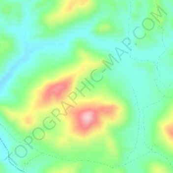 El Cercado topographic map, elevation, terrain
