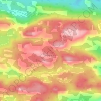 La Cloche Mountains topographic map, elevation, terrain