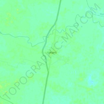 Lalganj topographic map, elevation, terrain