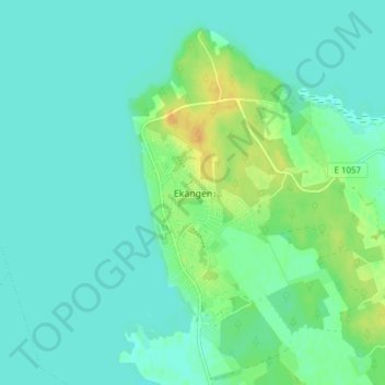 Ekängen topographic map, elevation, terrain