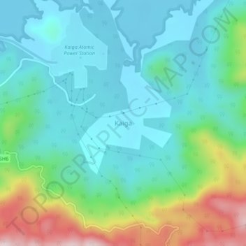 Kaiga topographic map, elevation, terrain