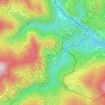 Prossenicco topographic map, elevation, terrain