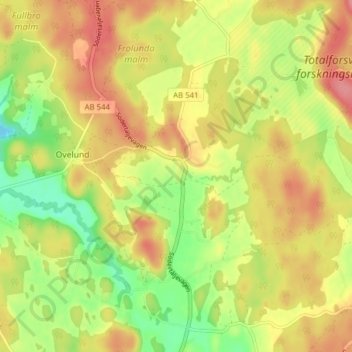 Frölunda topographic map, elevation, terrain