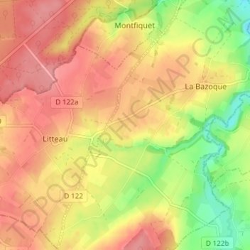 La Campagne topographic map, elevation, terrain