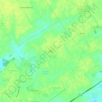 Epiez topographic map, elevation, terrain