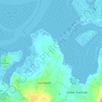 Ham Green topographic map, elevation, terrain