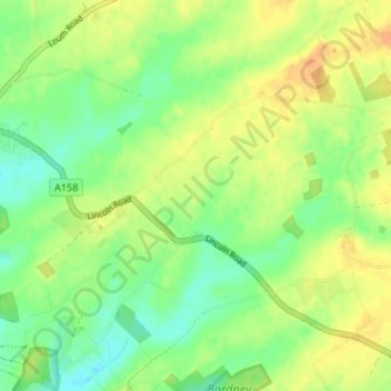 Strubby topographic map, elevation, terrain