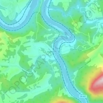 Eggleston topographic map, elevation, terrain