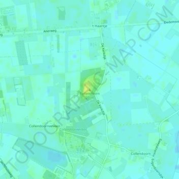 Collendoorn topographic map, elevation, terrain