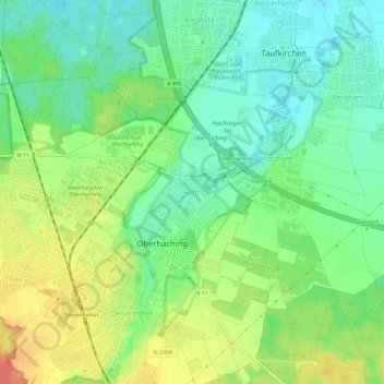 Furth topographic map, elevation, terrain