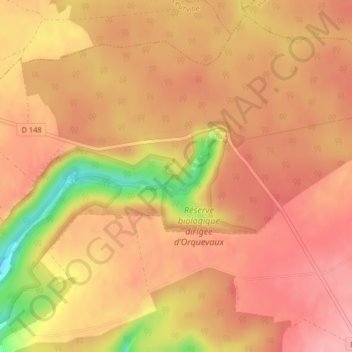Le Cul du Cerf topographic map, elevation, terrain