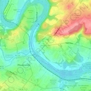 Mont Clare topographic map, elevation, terrain
