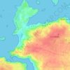 Menez ar Godez topographic map, elevation, terrain