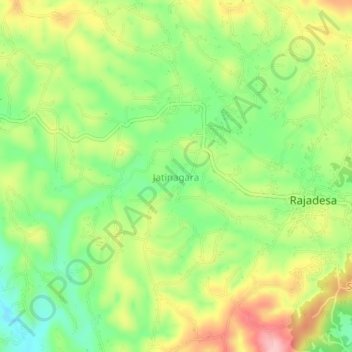 Jatinagara topographic map, elevation, terrain