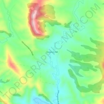 Dawsons Hill topographic map, elevation, terrain