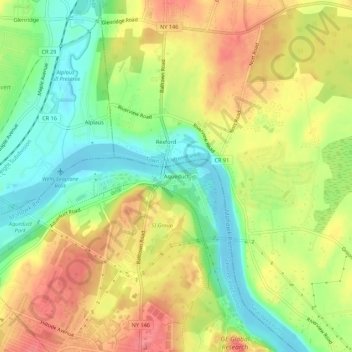 Aqueduct topographic map, elevation, terrain