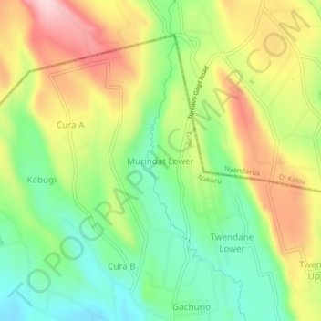 Murindat Lower topographic map, elevation, terrain
