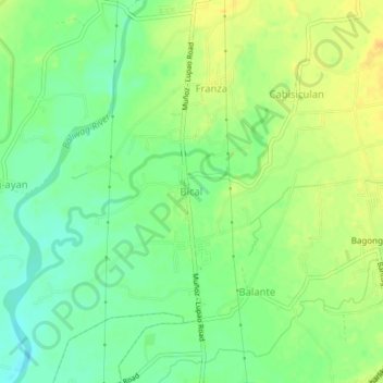 Bical topographic map, elevation, terrain