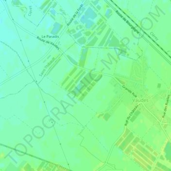 Champon topographic map, elevation, terrain