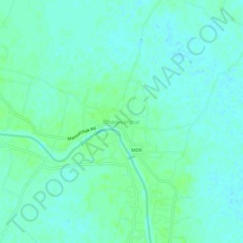 Bhagwanpur topographic map, elevation, terrain