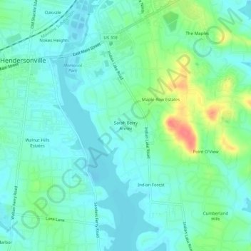 Sarah Berry Annex topographic map, elevation, terrain