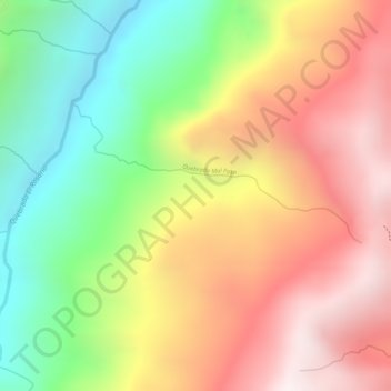 Lluvia topographic map, elevation, terrain