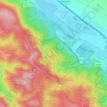 Stoupa topographic map, elevation, terrain
