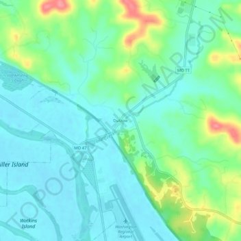 Dutzow topographic map, elevation, terrain