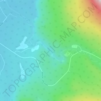 Maligne Canyon topographic map, elevation, terrain