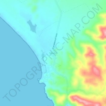 Maito topographic map, elevation, terrain