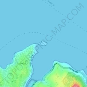 Ta' Fra Ben topographic map, elevation, terrain